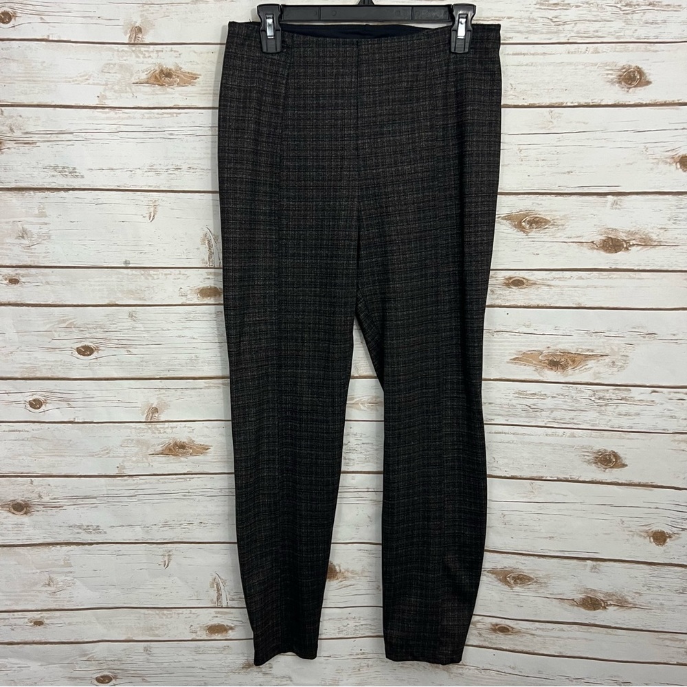 Liverpool Reese Pull On High Rise Ankle Legging Pants Gray Plaid - Picture 2 of 6